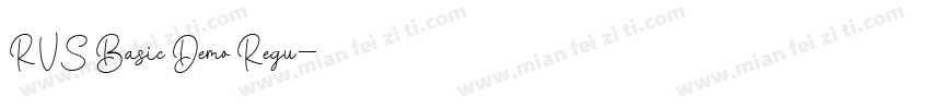 RVS Basic Demo Regu字体转换